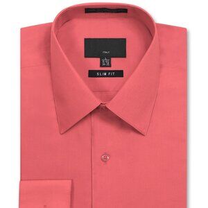 Men's Slim Fit Dress Shirt Coral